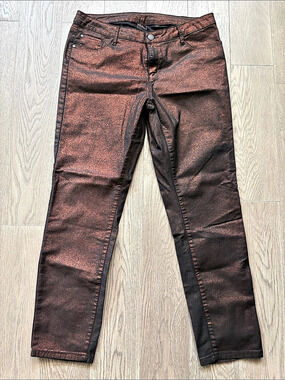 Rock & Shine J09-71318H Copper Metallic Jeans Waist 31P